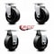 Service Caster 5 Inch Polyolefin Caster Set with Roller Bearings 2 Swivel 2 Rigid SCC SCC-20S520-POR-2-R-2 - alternate 5